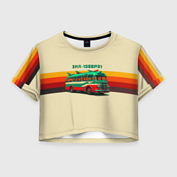 Женский топ Ретро автобус ЗИЛ поп-арт