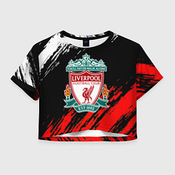 Футболка 3D укороченная женская Арсенал краски текстура, цвет: 3D-принт