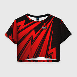 Женский топ Митсубиси - красные молнии