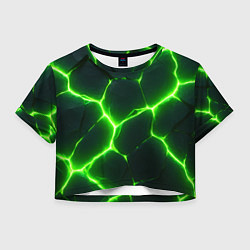 Женский топ Кислотный зеленый разлом