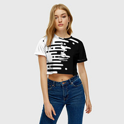 Футболка 3D укороченная женская Тоттенхэм Хотспур геометрия, цвет: 3D-принт — фото 2