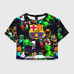 Женский топ Minecraft x barcelona fc