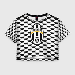Женский топ Juventus геометрия черно белая