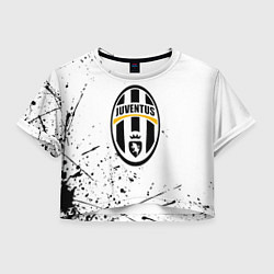 Женский топ Ювентус черные краски всплеск