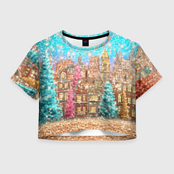 Женский топ Новогодний город в блестках