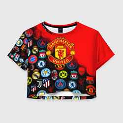 Женский топ Манчестер Юнайтед логотипы команд