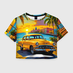 Женский топ Золотой закат над набережной