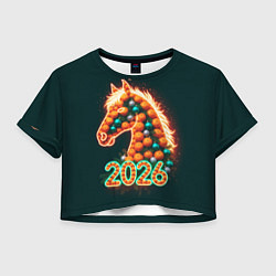 Женский топ Праздничная лошадь 2026