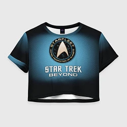 Футболка 3D укороченная женская Star Trek: United Federation, цвет: 3D-принт