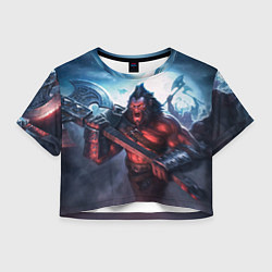 Футболка 3D укороченная женская Axe, цвет: 3D-принт