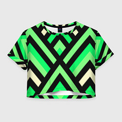 Футболка 3D укороченная женская Стрелки, цвет: 3D-принт