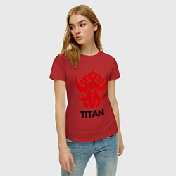 Футболка хлопковая женская Orc Fighter - Titan, цвет: красный — фото 2