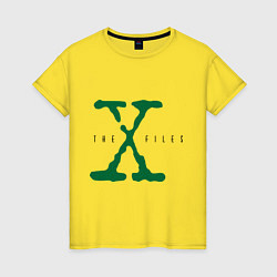 Футболка хлопковая женская The X-files, цвет: желтый
