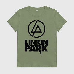 Футболка хлопковая женская Linkin Park, цвет: авокадо