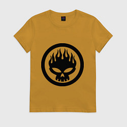 Футболка хлопковая женская The Offspring: Sybmol, цвет: горчичный