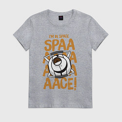 Футболка хлопковая женская Space, цвет: меланж