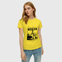 Футболка хлопковая женская Moscow Kremlin 1147, цвет: желтый — фото 2