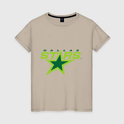 Футболка хлопковая женская Dallas Stars, цвет: миндальный