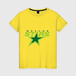 Футболка хлопковая женская Dallas Stars, цвет: желтый