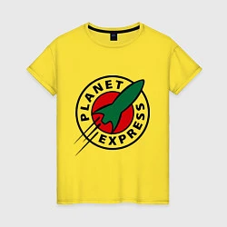 Футболка хлопковая женская Planet Express, цвет: желтый