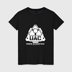 Футболка хлопковая женская UAC, цвет: черный