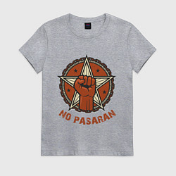 Футболка хлопковая женская No Pasaran, цвет: меланж