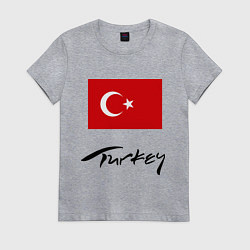 Футболка хлопковая женская Turkey, цвет: меланж