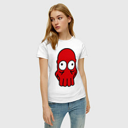 Футболка хлопковая женская Dr. Zoidberg Face, цвет: белый — фото 2