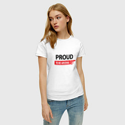 Футболка хлопковая женская Proud to be Arsenal, цвет: белый — фото 2
