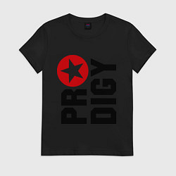 Футболка хлопковая женская Prodigy Star, цвет: черный