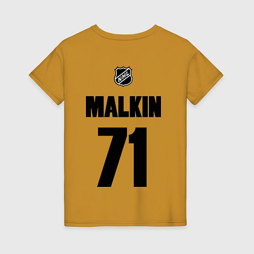 Женская футболка Pittsburgh Penguins: Malkin 71 / Горчичный – фото 2