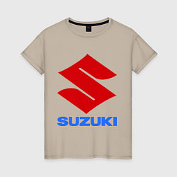 Футболка хлопковая женская Suzuki, цвет: миндальный