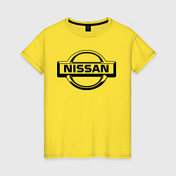 Футболка хлопковая женская Nissan club, цвет: желтый