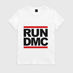 Футболка хлопковая женская Run DMC, цвет: белый