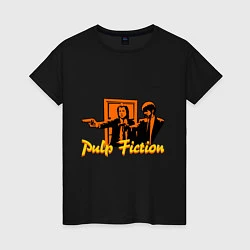 Футболка хлопковая женская Pulp Fiction, цвет: черный