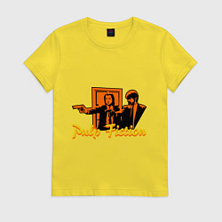 Футболка хлопковая женская Pulp Fiction, цвет: желтый