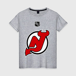 Футболка хлопковая женская New Jersey Devils: Kovalchuk 17, цвет: меланж