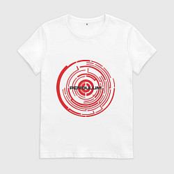 Футболка хлопковая женская Pendulum, цвет: белый