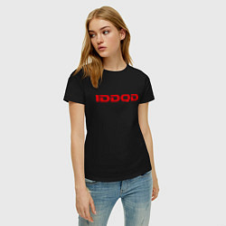 Футболка хлопковая женская IDDQD Doom, цвет: черный — фото 2