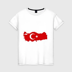 Футболка хлопковая женская Турция (Turkey), цвет: белый