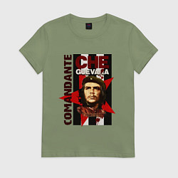 Футболка хлопковая женская Comandante, цвет: авокадо