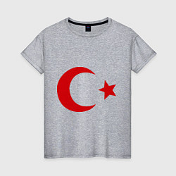 Футболка хлопковая женская Турция, цвет: меланж