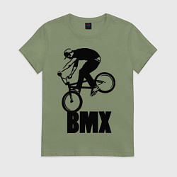 Футболка хлопковая женская BMX 3, цвет: авокадо