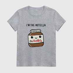Футболка хлопковая женская Нутелла, цвет: меланж