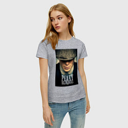 Футболка хлопковая женская Peaky Blinders, цвет: меланж — фото 2