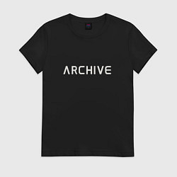 Футболка хлопковая женская Archive, цвет: черный