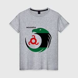 Футболка хлопковая женская Ingushetia Eagle, цвет: меланж