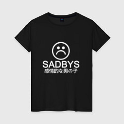 Футболка хлопковая женская Sad Boys (Logo), цвет: черный