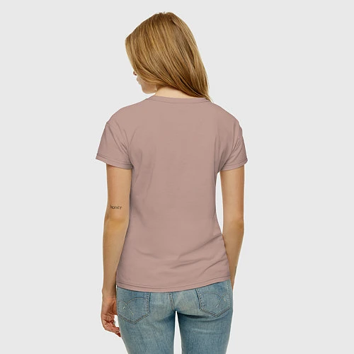 Женская футболка Огенный лис / Пыльно-розовый – фото 4