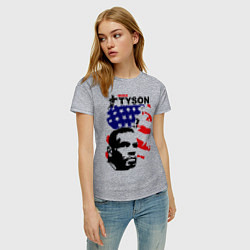 Футболка хлопковая женская Mike Tyson: USA Boxing, цвет: меланж — фото 2